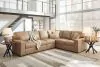 Ashley Furniture 38006S4 Ashley Furniture 38006S4 Bandon - 3-Piece Sectional With Laf Loveseat - Toffee