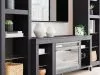 Ashley Furniture W2721W2 Cayberry - 3-Piece Entertainment Center With Electric Fireplace - Black