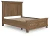 Ashley Furniture PCB779B11 Ashley Furniture PCB779B11 Feddinger - Queen Panel Storage Bed - Medium Brown