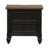 Liberty Furniture 615-BR61-B Americana Farmhouse - 2 Drawer Nightstand With Charging Station - Black