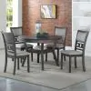 New Classic D1701-50S-GRY Gia - 5 Piece Round Dining Set - Gray