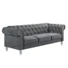 New Classic UKD13-30-GRYC Emma Crystal - Sofa - Gray
