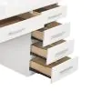 CoasterElevations 203507 Felicity - 9-Drawer Vanity Table With Lighted Mirror - Glossy White