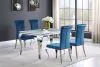 CoasterElevations 115091-S5T Carone - 5 Piece Rectangular Glass Dining Set - White / Teal