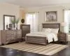 CoasterEveryday 204191KE Kauffman - Wood Eastern King Panel Bed - Washed Taupe