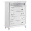 CoasterEveryday 205895 Barzini - 5-Drawer Bedroom Chest - White