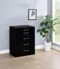 Coaster Fine Furniture 930209 Danbury - 3-Drawer Makeup Vanity & Stool Set - Black High Gloss