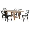 Coaster Fine Furniture 108540-S7B Middleton - 7 Piece Extension Leaf Dining Set - Brown / Black