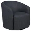 Coaster Fine Furniture 903223 Mossbrook - Fabric Upholstered Swivel Accent Chair - Anthracite