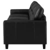 Coaster Fine Furniture 504664 Scotland - Faux Leather Upholstered Track Arm Sofa - Black