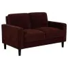 Coaster Fine Furniture 511211-S2 Ruth - 2 Piece Fabric Upholstered Track Arm Sofa - Rust Red
