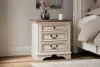 Ashley Furniture B743-93 Realyn - Three Drawer Night Stand - White / Brown / Beige