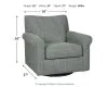 Ashley Furniture A3000002 Renley - Swivel Glider Accent Chair - Ash