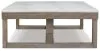 Ashley Furniture T789-1 Loyaska - Rectangular Cocktail Table - Brown / Ivory