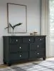 Ashley Furniture B687/31/36/56/58/97 Ashley Furniture B687/31/36/56/58/97 Lanolee - 5 Pc. - Dresser, Mirror, King Panel Bed - Black