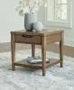 Ashley Furniture T769-3 Roanhowe - Rectangular End Table - Brown