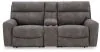 Ashley Furniture 61003S3 Ashley Furniture 61003S3 Next-Gen Durapella - 3-Piece Power Reclining Sectional Loveseat With Console - Slate
