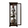 Pulaski Furniture 21459 PFC Curios - Locking Slide Door 5 Shelf Curio Cabinet - Deep Cherry Brown