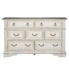 Liberty Furniture 520-BR31 Abbey Park - 7 Drawer Dresser - Antique White