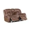 New Classic U2505-25-BRW New Classic U2505-25-BRW Morello - Console Loveseat With Dual Recliners - Brown