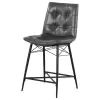 CoasterEssence 107859 Aiken - Upholstered Tufted Counter Chair (Set of 2) - Charcoal