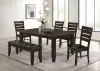 CoasterEveryday 102721-S6 Dalila - 6 Piece Rectangular Dining Table Set - Cappuccino