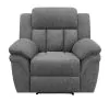 CoasterEssence 609543 Bahrain - Upholstered Glider Recliner - Charcoal