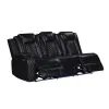 New Classic U1769V-L30P2-BLK Orion II - LAF Sofa With Power Headrest & Footrest - Black