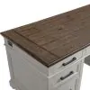 Intercon DK-HO-6630ED-RFO-C Drake - Executive Desk - Rustic White / French Oak