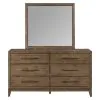 Liberty Furniture 936-BR-DM Shaker Lakes - Dresser & Mirror - Harvest Brown