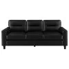 Coaster Fine Furniture 504664 Scotland - Faux Leather Upholstered Track Arm Sofa - Black