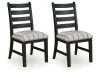 Benchcraft® D858-02 Benchcraft® D858-02 Ridgester - Dining Upholstered Side Chair (Set of 2) - Beige / Black