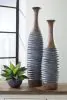 Ashley Furniture A2000388 Blayze - Vase Set (Set of 2) - Antique Gray / Brown