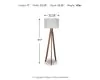 Ashley Furniture L329011 Dallson - Wood Floor Lamp  - Brown