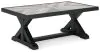 Ashley Furniture P792-701 Beachcroft - Rectangular Cocktail Table - Black / Light Gray