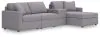 Ashley Furniture 92104S40 Ashley Furniture 92104S40 Modmax - 4-Piece Sectional With Raf Corner Chaise And Storage Console - Granite