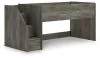Ashley Furniture B4480B12 Ashley Furniture B4480B12 Frandern - Twin Loft Bed With Left Storage Steps - Gray