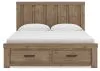 Ashley Furniture PCB2844B7 Ashley Furniture PCB2844B7 Oliandon - King Panel Storage Bed - Light Brown