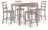 Ashley Furniture PCD403-223 Harperfeld - Dining Room Counter Table Set (Set of 5) - Natural / Gray