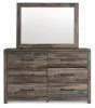 Ashley Furniture B211B1 Ashley Furniture B211B1 Drystan - Dresser, Mirror - Brown / Beige
