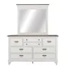 Liberty Furniture 417-BR-CPBDM Liberty Furniture 417-BR-CPBDM Allyson Park - 3 Piece Bedroom Set (California King Panel Bed, Dresser & Mirror) - Wirebrushed White / Charcoal