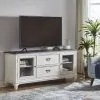 Liberty Furniture 417-TV72 Allyson Park - Entertainment TV Stand - Wirebrushed White / Charcoal