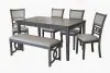New Classic D1701-160-GRY Gia - 5 Piece Dining Set (Table & 4 Chairs) - Gray