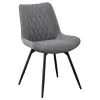 CoasterEveryday 193801-S5 Neil - 5 Piece Round Dining Table Set Concrete - Gunmetal