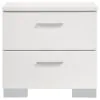 CoasterEssence 203500Q-S5L Felicity - 5 Piece Queen Bedroom Set - White Gloss