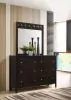 CoasterEveryday 202093M Carlton - 6-Drawer Dresser With Mirror - Cappuccino