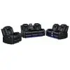 New Classic 20-U1769VB-3NP New Classic 20-U1769VB-3NP Orion II - Manual 3 Piece Sofa & Loveseat & Chair - Black