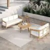 New Classic 60-G5511-4S New Classic 60-G5511-4S Wesley - 4 Piece Outdoor (Sofa & Loveseat & Coffee & End Table) - White