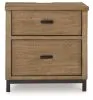 Benchcraft® B622-92 Tomtyn - Two Drawer Night Stand - Light Brown