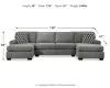 Benchcraft® 32402S3 Benchcraft® 32402S3 Birkdale Court - 3-Piece Sectional With LAF And RAF Corner Chaises - Gray